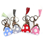 Smooth Surface Small Coin Pouch Keychain , CE Mini Tassel Keychain